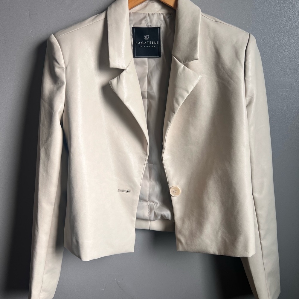 Womens Bagatelle Faux Leather Jacket Size Small